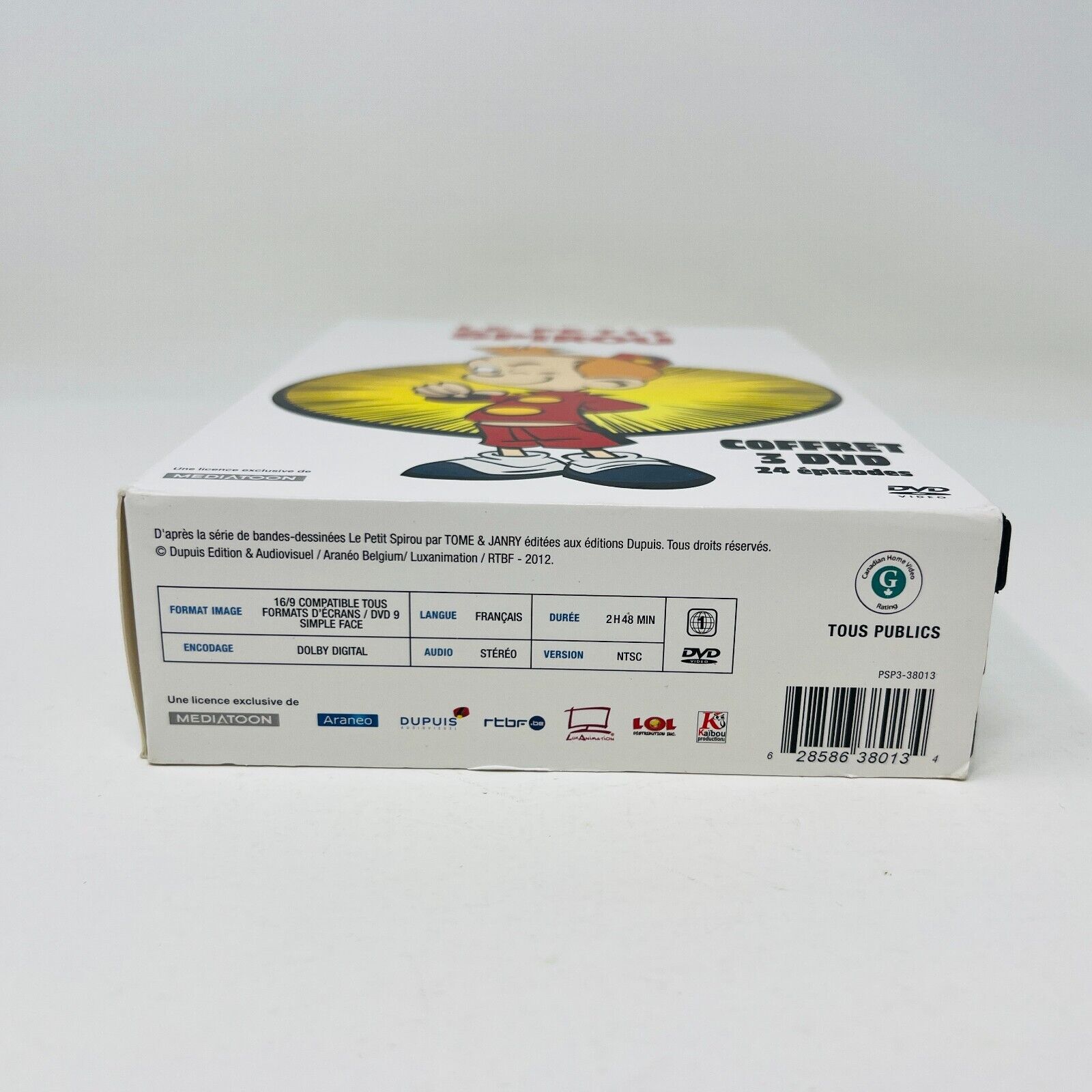 2012 Le Petit Spirou Coffret DVD Testé 24 Épisodes en Français Enfants Région 1
