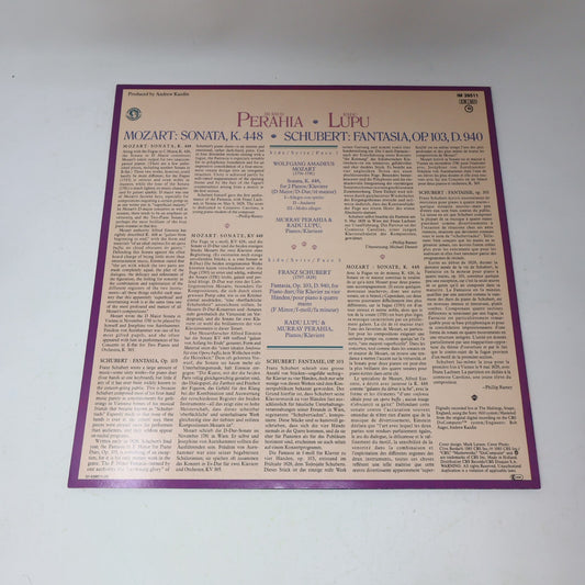 Murray Perahia Radu Lupu Mozart Sonata Schubert Fantasia LP Record 1985 CBS
