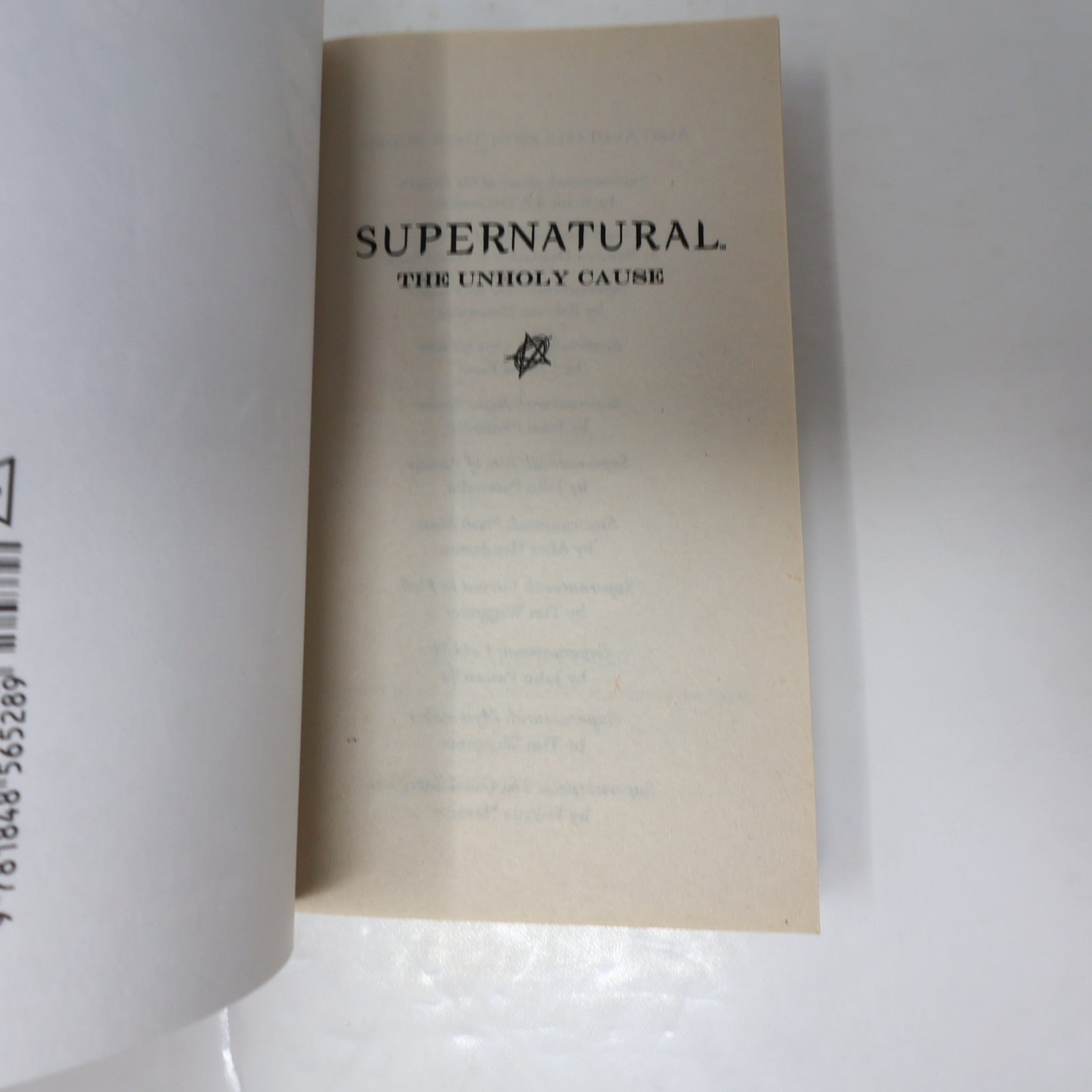 Supernatural The Unholy Cause Joe Schreiber Titan Books 2010 PB Horror Fantasy