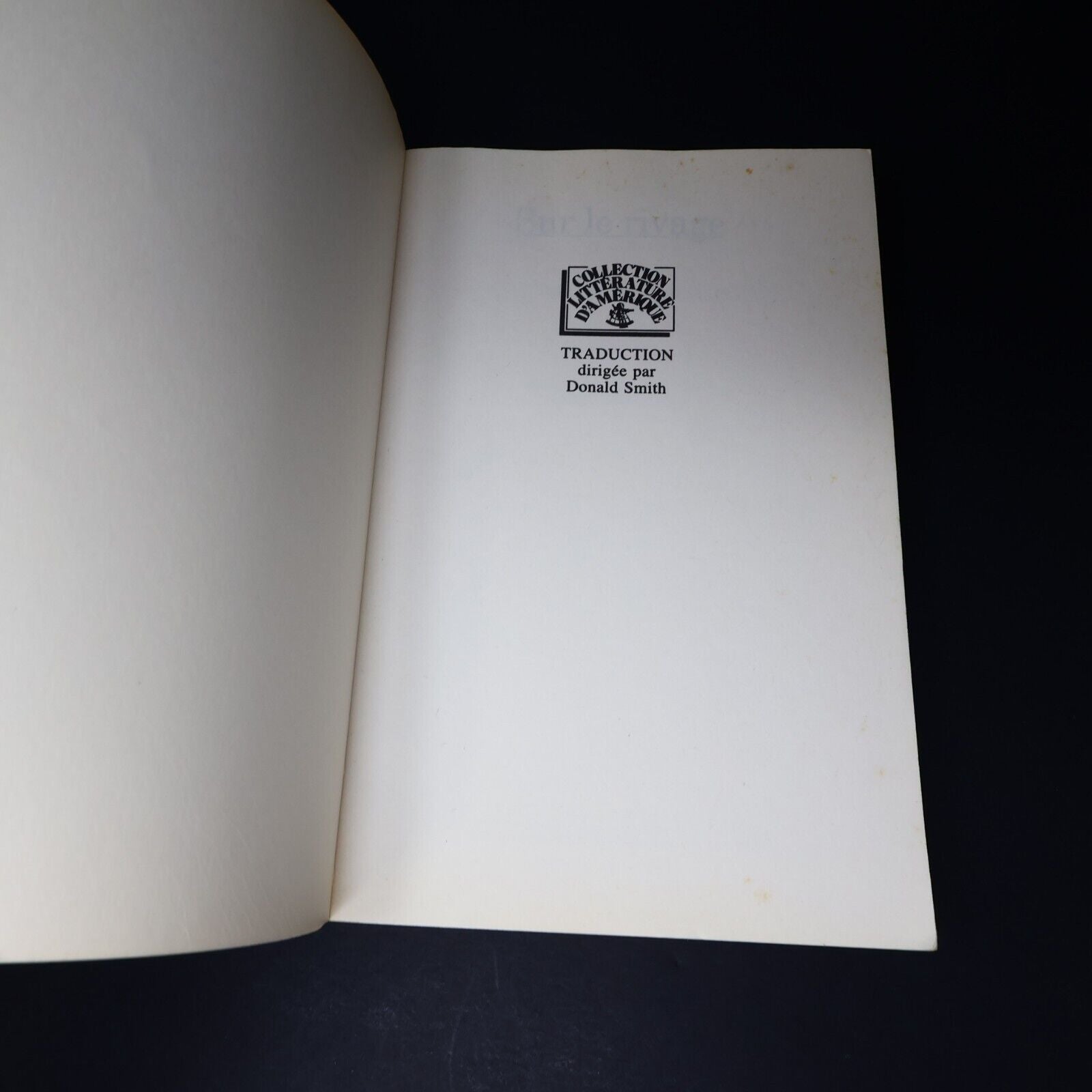1990 Sur le Rivage de Lucy Maud Montgomery Roman Québec Amérique Français Livre