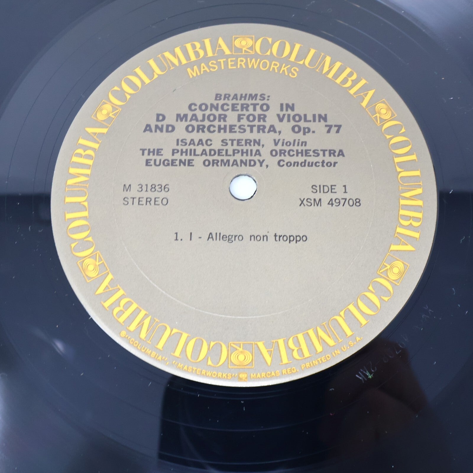Isaac Stern Brahms Ormandy Violin Concerto In D Major 1973 Record Vinyl M 31836