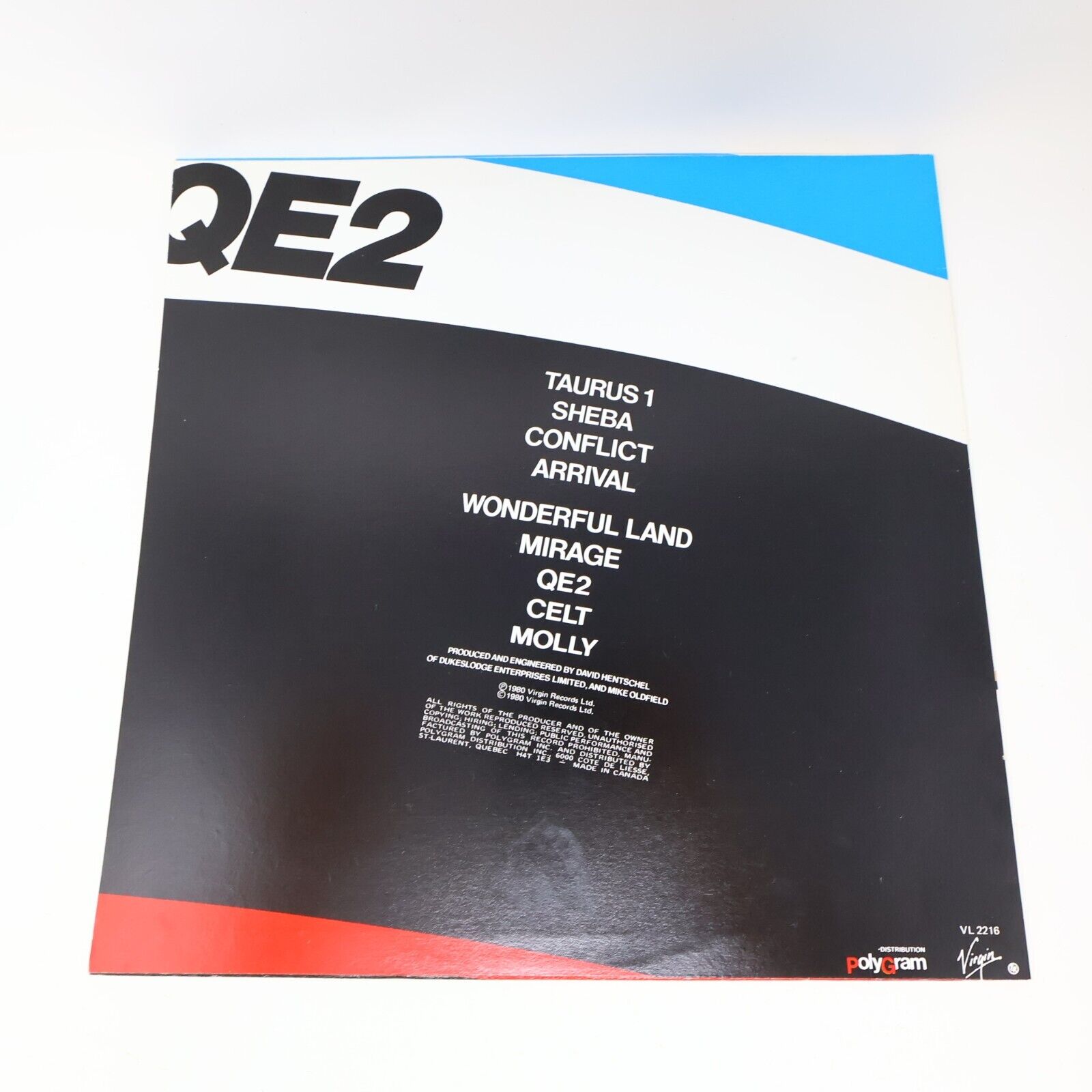 Mike Oldfield QE2LP Record 1980 Canada Virgin VL-2216 Arrival Wonderful Land EX
