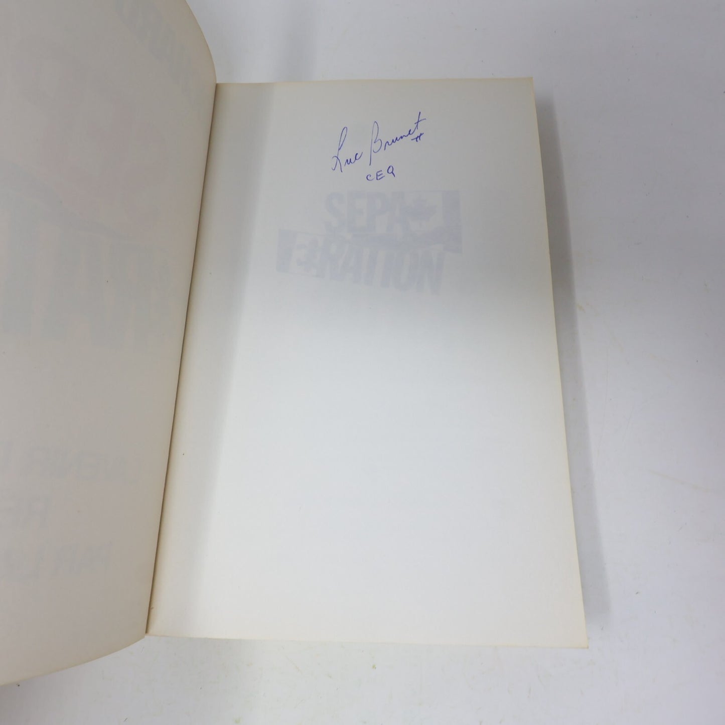 1977 Séparation Richard Rohmer De L'homme Québec Canada Fiction Historique Livre