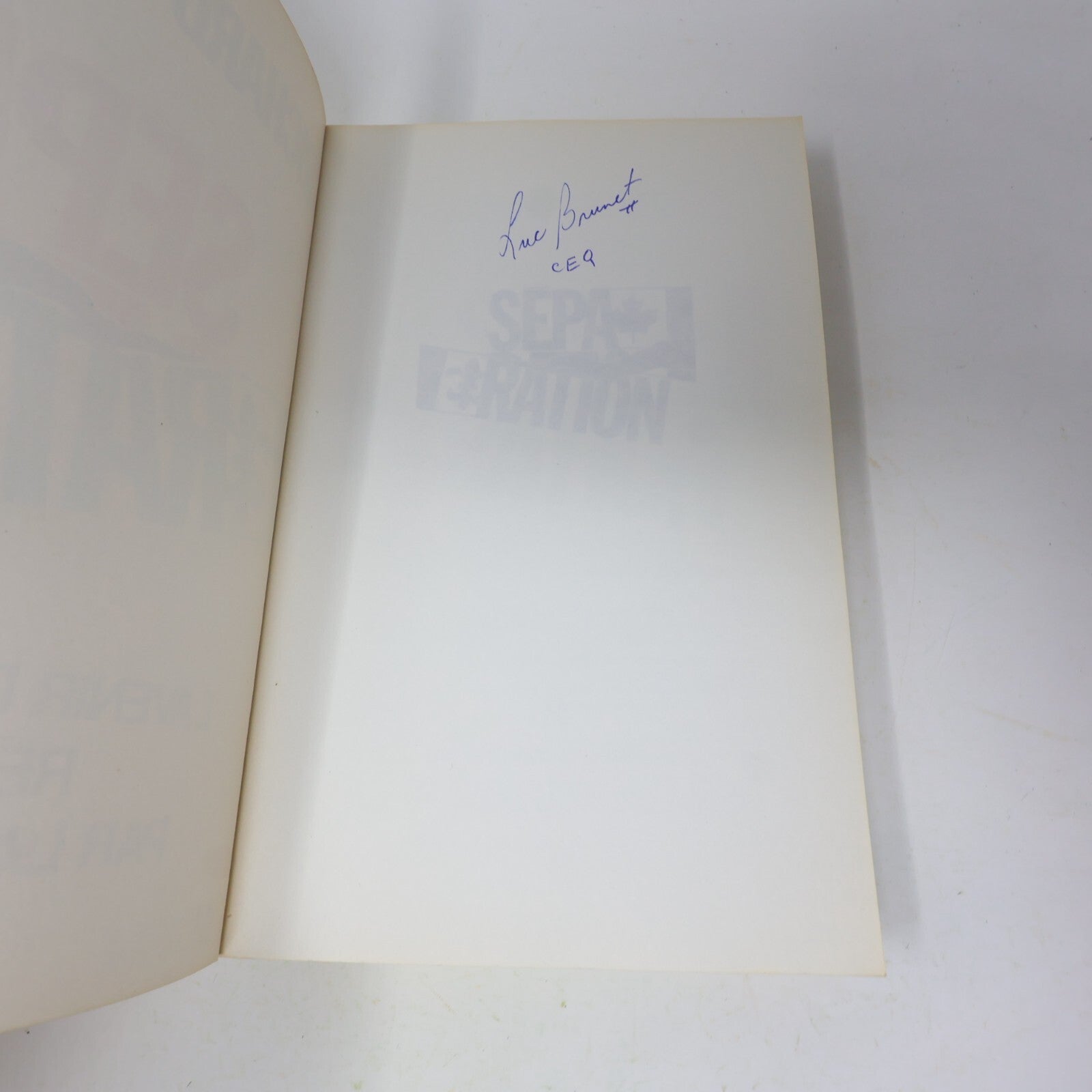 1977 Séparation Richard Rohmer De L'homme Québec Canada Fiction Historique Livre