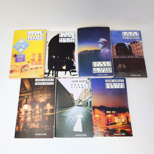 Rivages/Noir Lot 7 Livres John Harvey James Ellroy Bill James Français French PB