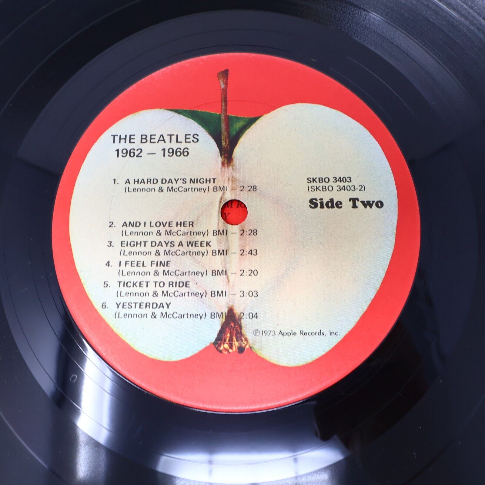 The Beatles 1962-1966 Red + 1967-1970 Blue Lot 2 LP Record 1973 SKBO 3403 3404