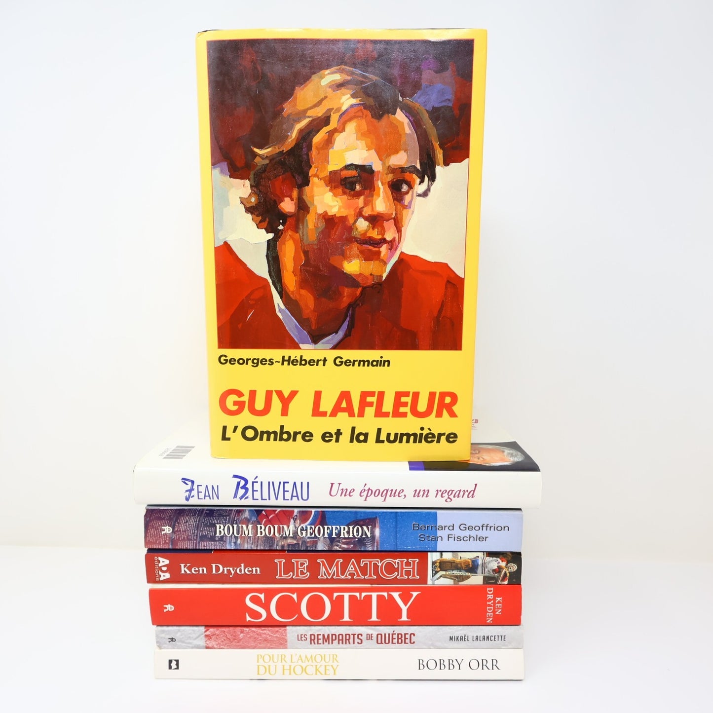 Hockey Biographies Lot 7 Livres Guy Lafleur/Jean Beliveau/Boum Boum Geoffrion