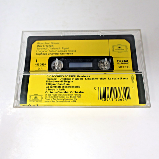 Rossini-Overtures Cassette Orpheus Chamber Orchestra 1985 DGG 415 363-4 Tancredi