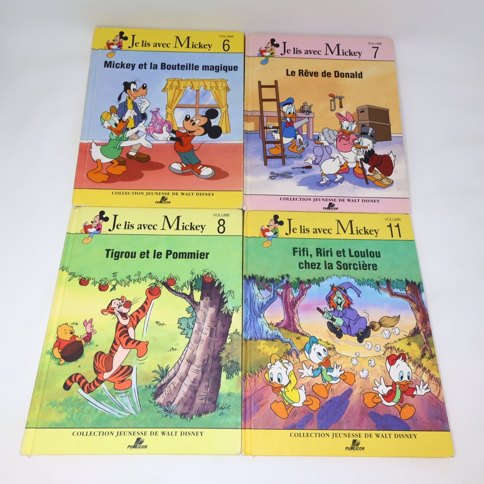 Lot 12 Livres Je Lis avec Mickey Walt Disney Publicor Jeunes Enfants Français HC