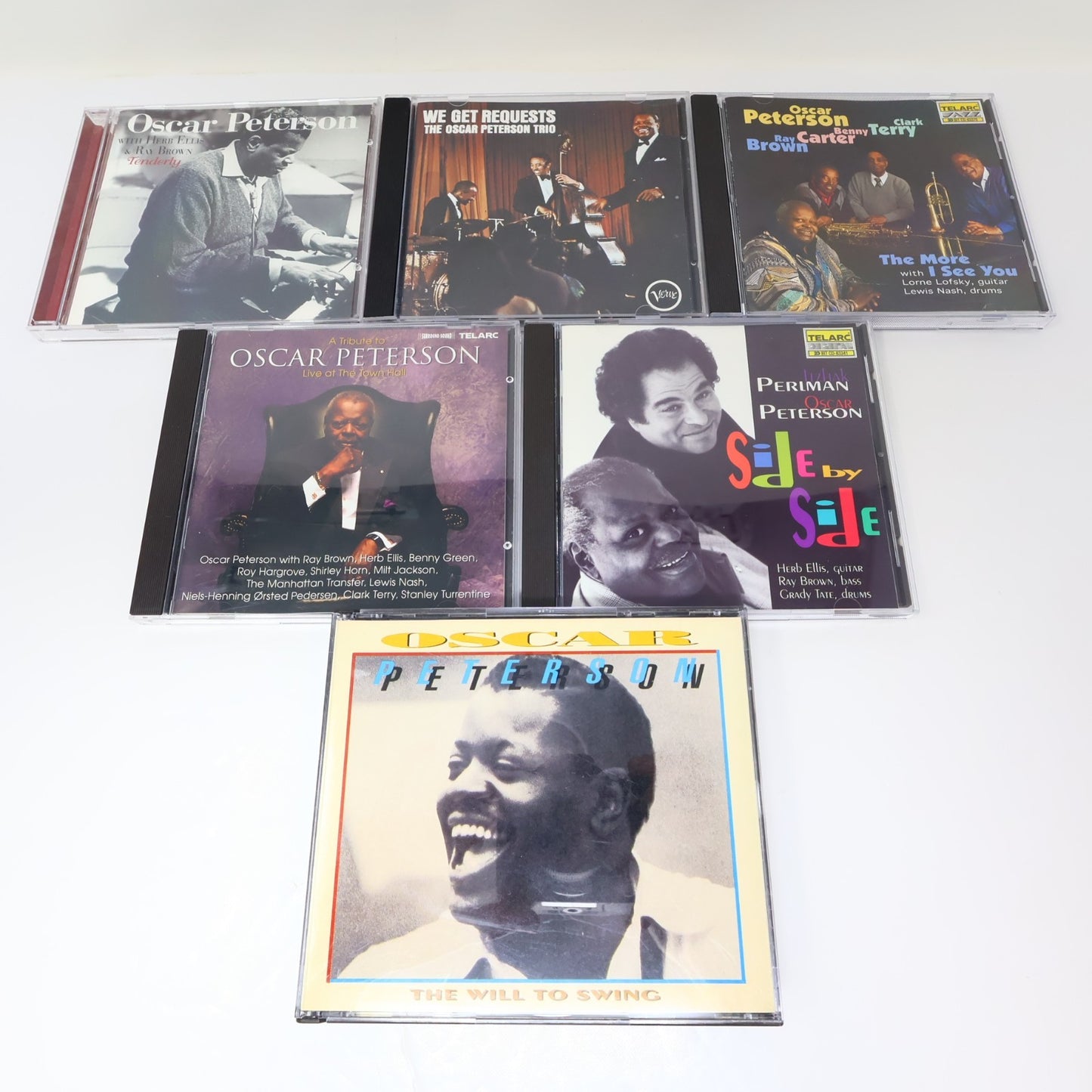 Oscar Peterson 6 CDs Lot The More I See You/Side By Side/Tenderly Jazz Blues