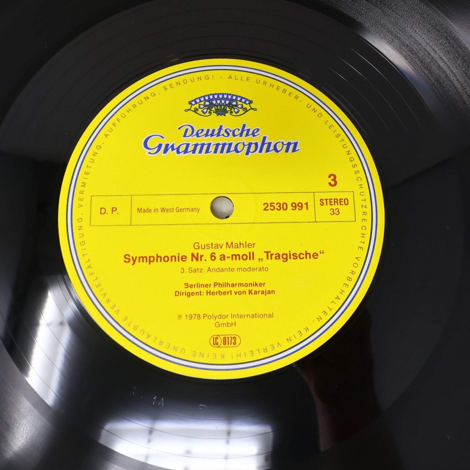 Herbert von Karajan Gustav Mahler Symphonie #6 Tragische 2x LP Record 2707 106