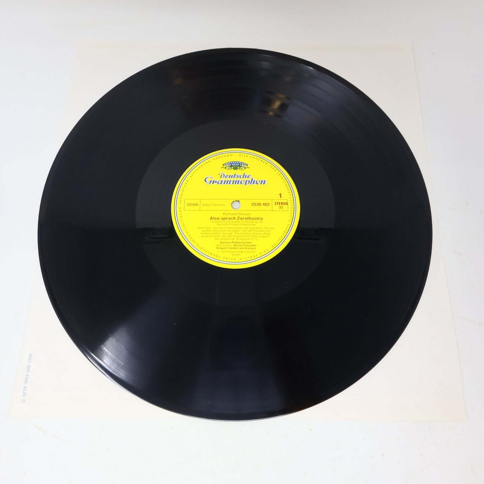 Herbert von Karajan Also Sprach Zarathustra Schwalbé LP Record Vinyl 2530 402