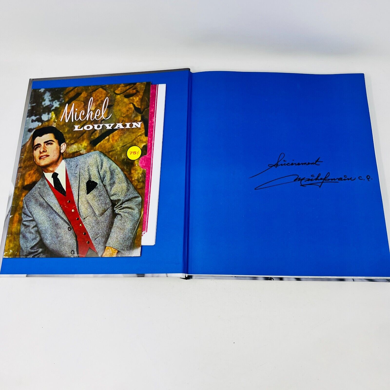 Livre Signé Michel Louvain Sans Âge de Benoit Gignac 2014 Caractère Chanteur