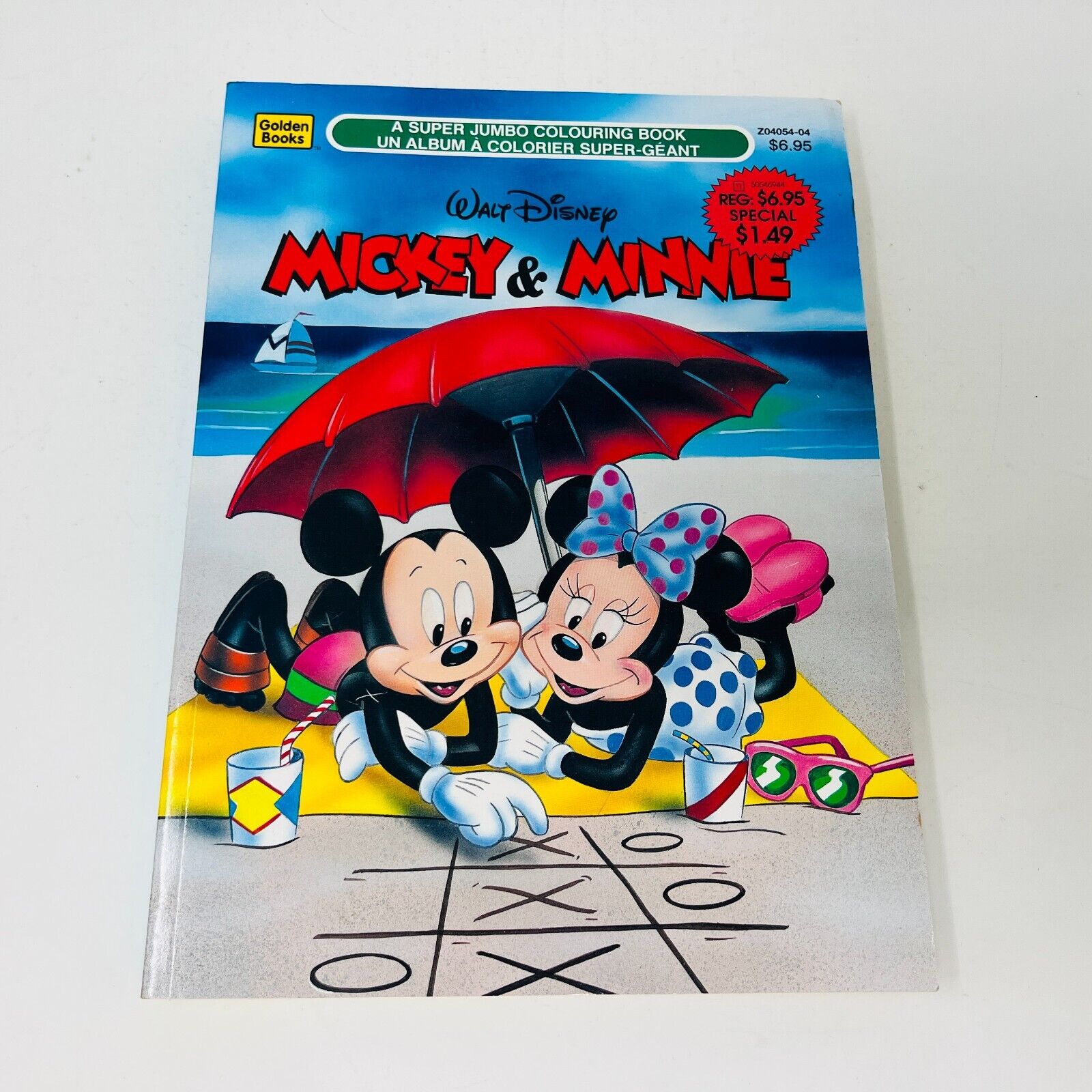 3x Disney Super Jumbo Coloring Golden Books Mickey/101 Dalmatians/Beauty 90s