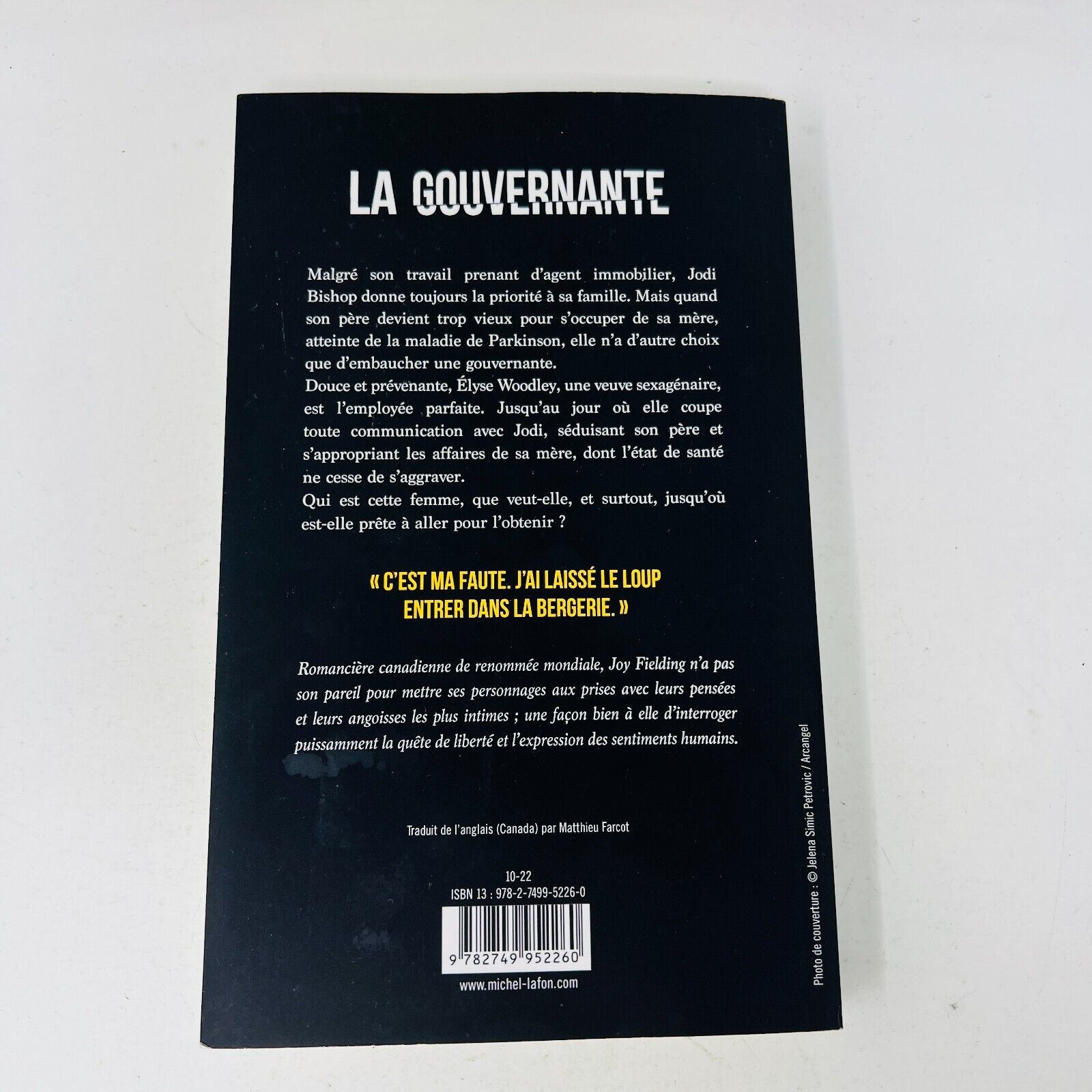 2022 La Gouvernante de Joy Fielding Mystère Thriller Français Livre Michel Lafon