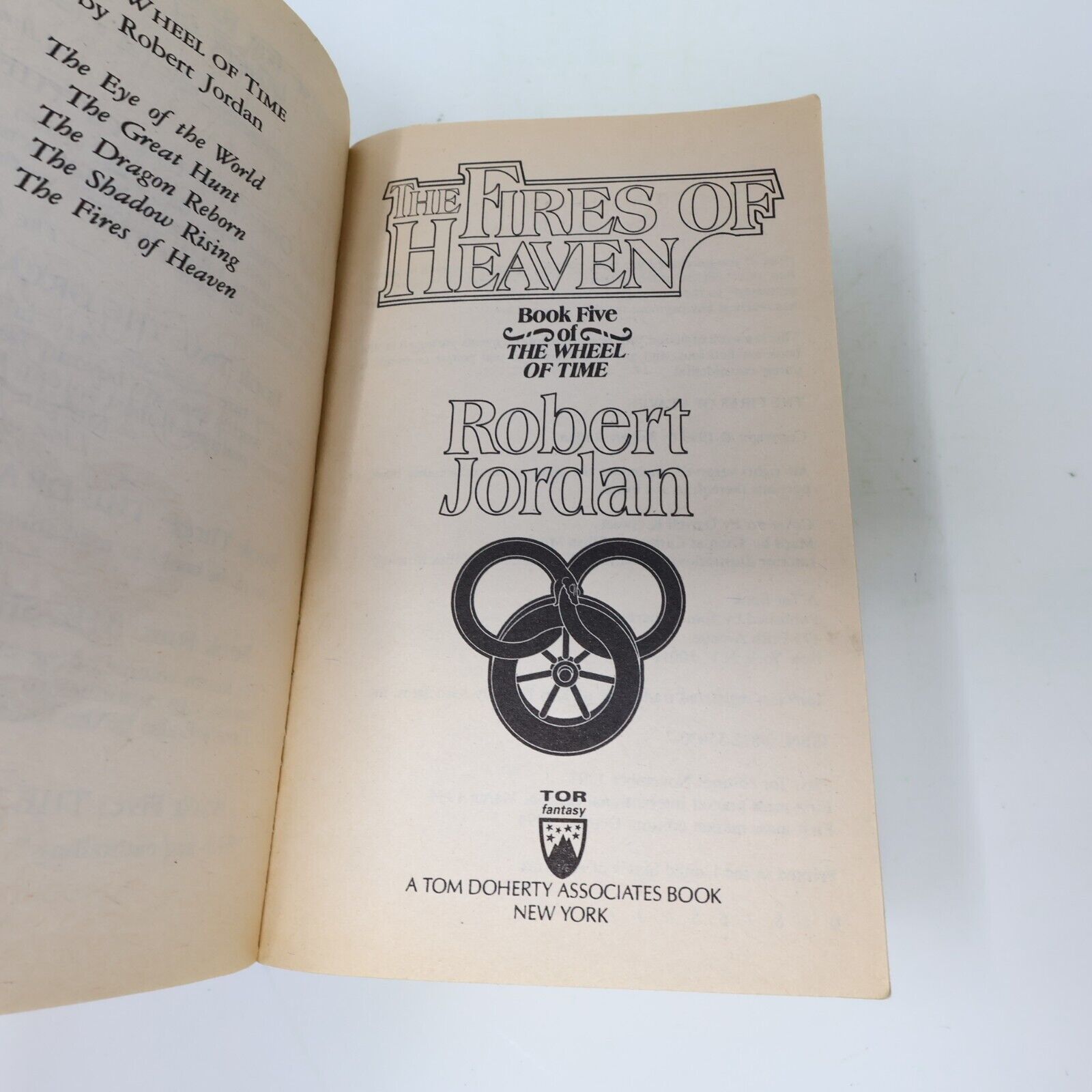 1994 The Fires of Heaven The Wheel of Time #5 by Robert Jordan 1st Print PB TOR