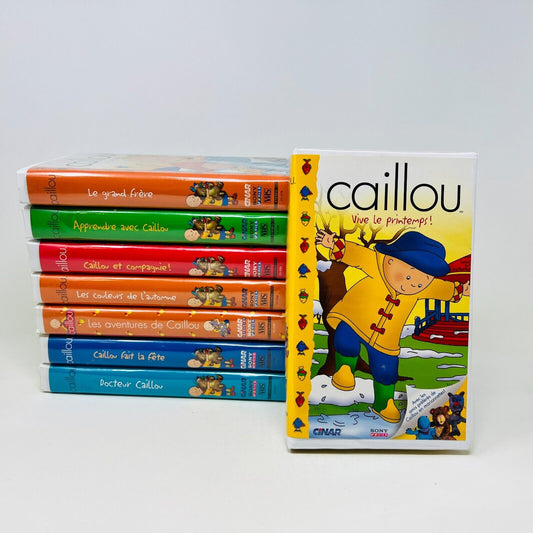 8x Caillou VHS en Français/in French Testés Cinar NTSC Lot Set Docteur Caillou