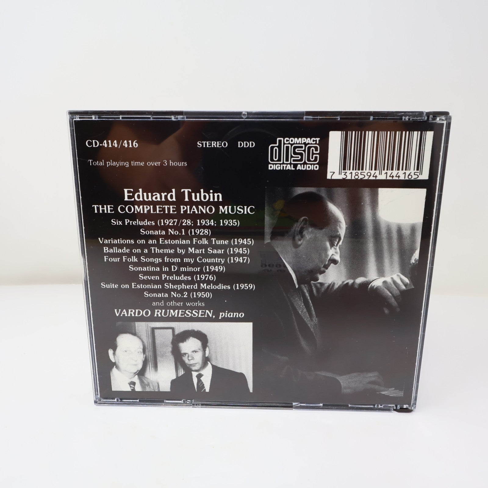 Eduard Tubin The Complete Piano Music CD Vardo Rumessen BIS 1988 BIS-CD-414/416