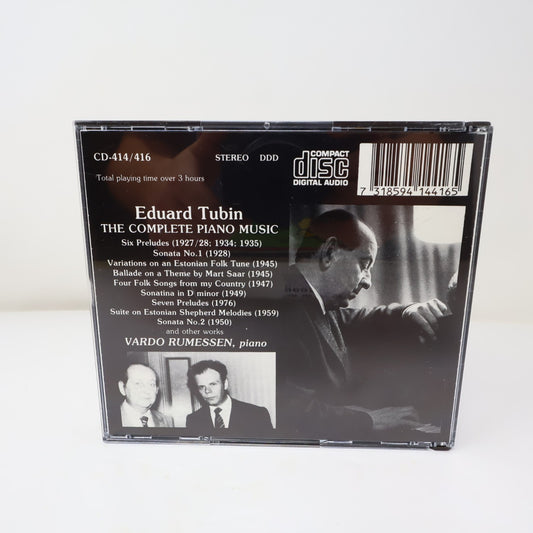 Eduard Tubin The Complete Piano Music CD Vardo Rumessen BIS 1988 BIS-CD-414/416