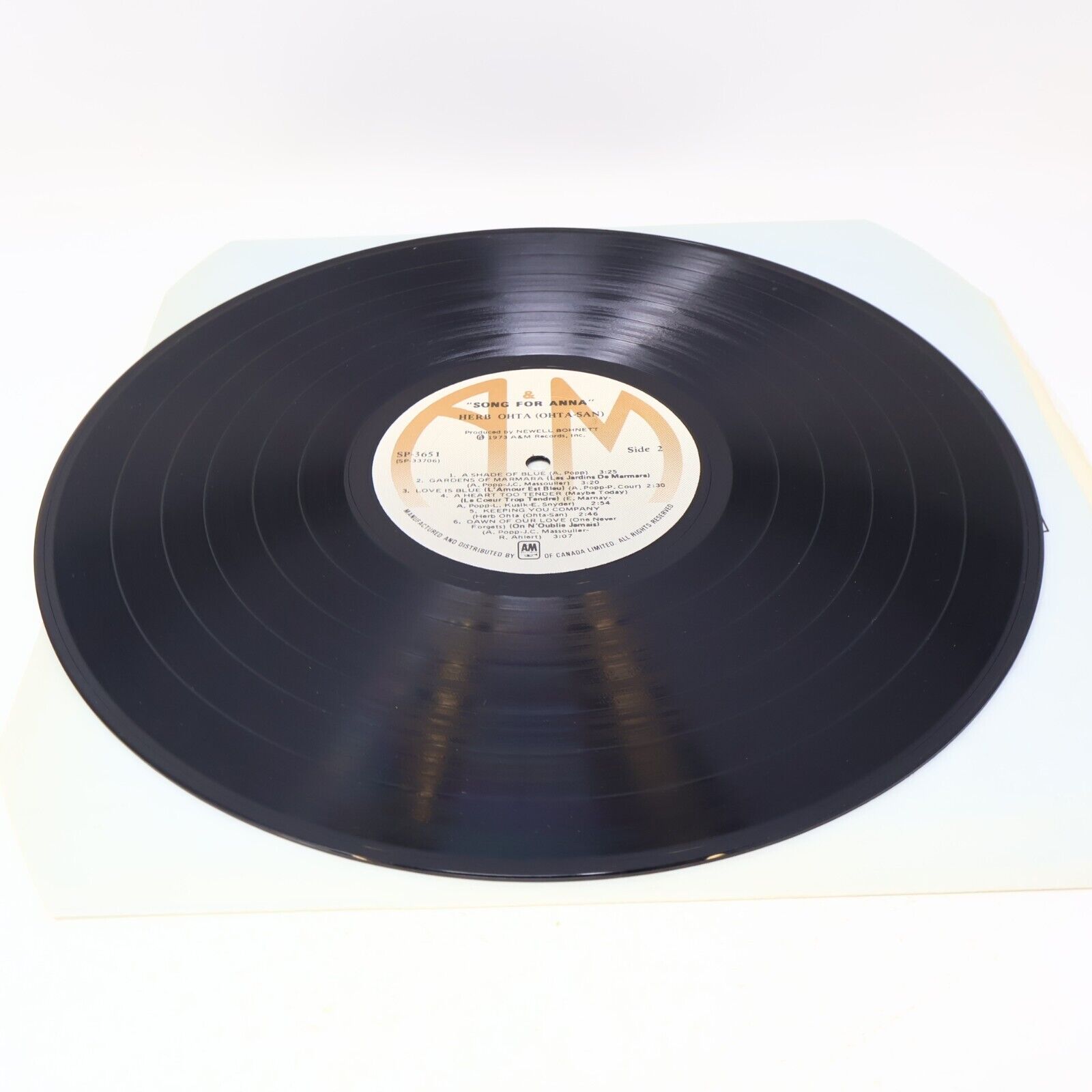 Herb Ohta Song For Anna LP Record Vinyl 1973 Canada A&M Records SP-3651 1970s