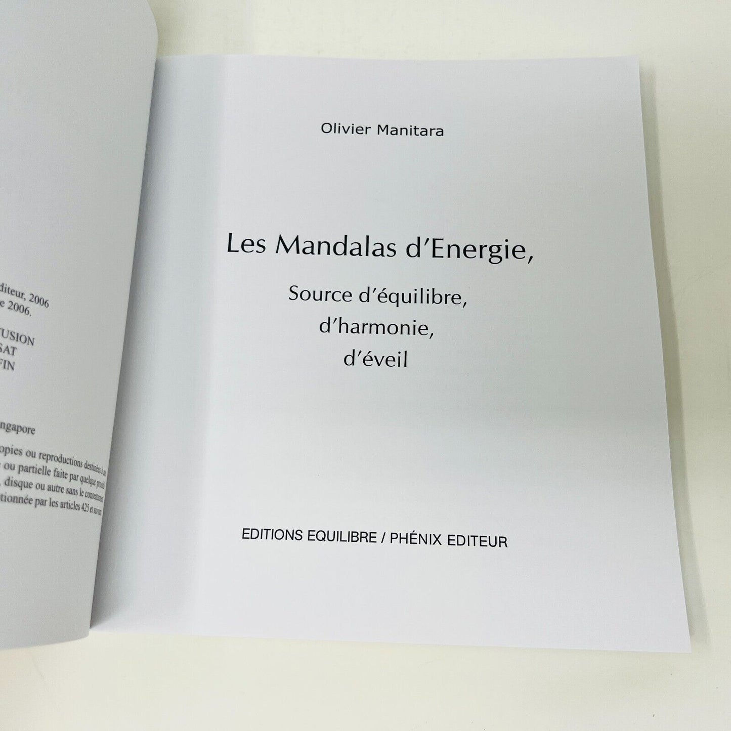 2006 Les Mandalas d'Énergie de Olivier Manitara Équilibre Harmonie Santé Éveil