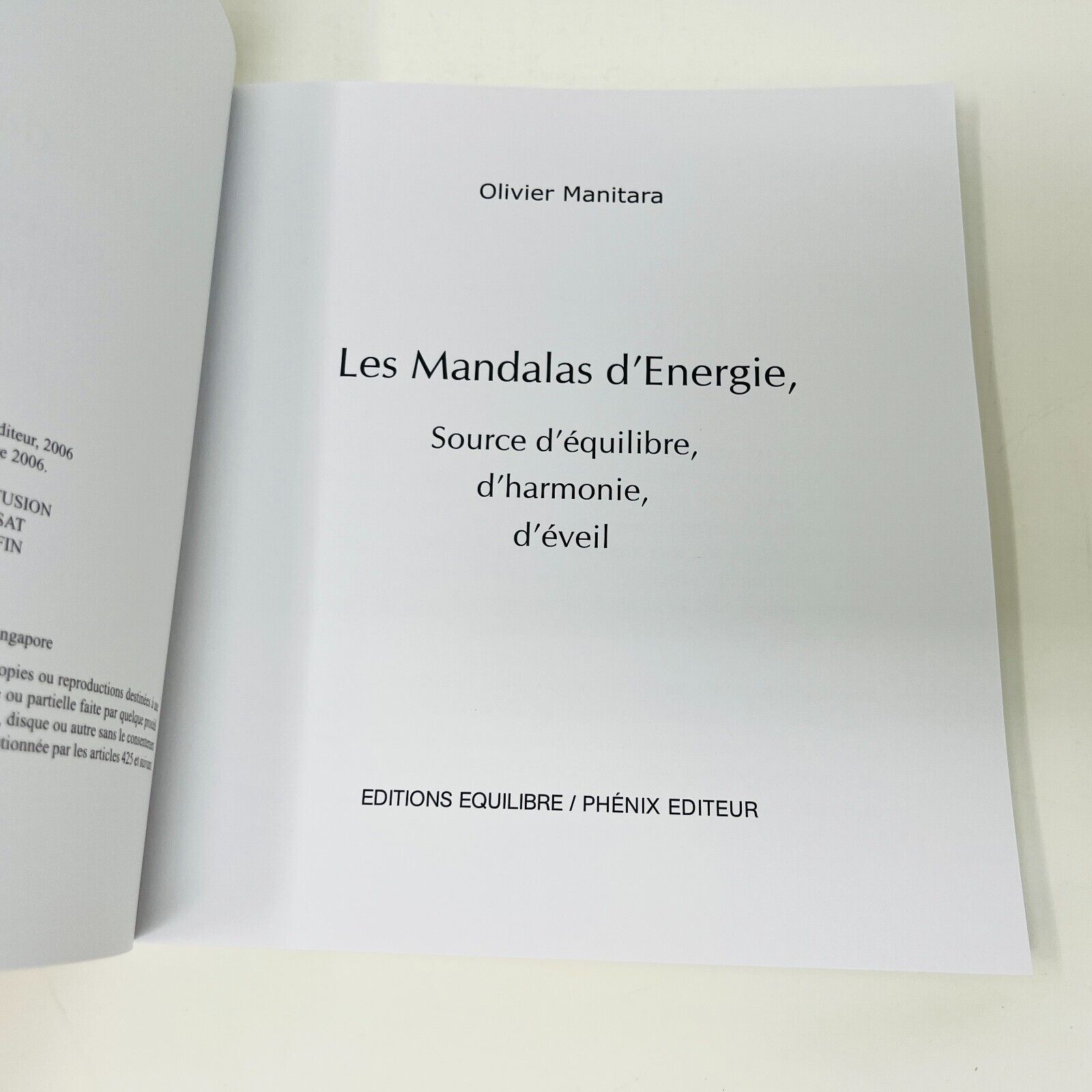 2006 Les Mandalas d'Énergie de Olivier Manitara Équilibre Harmonie Santé Éveil