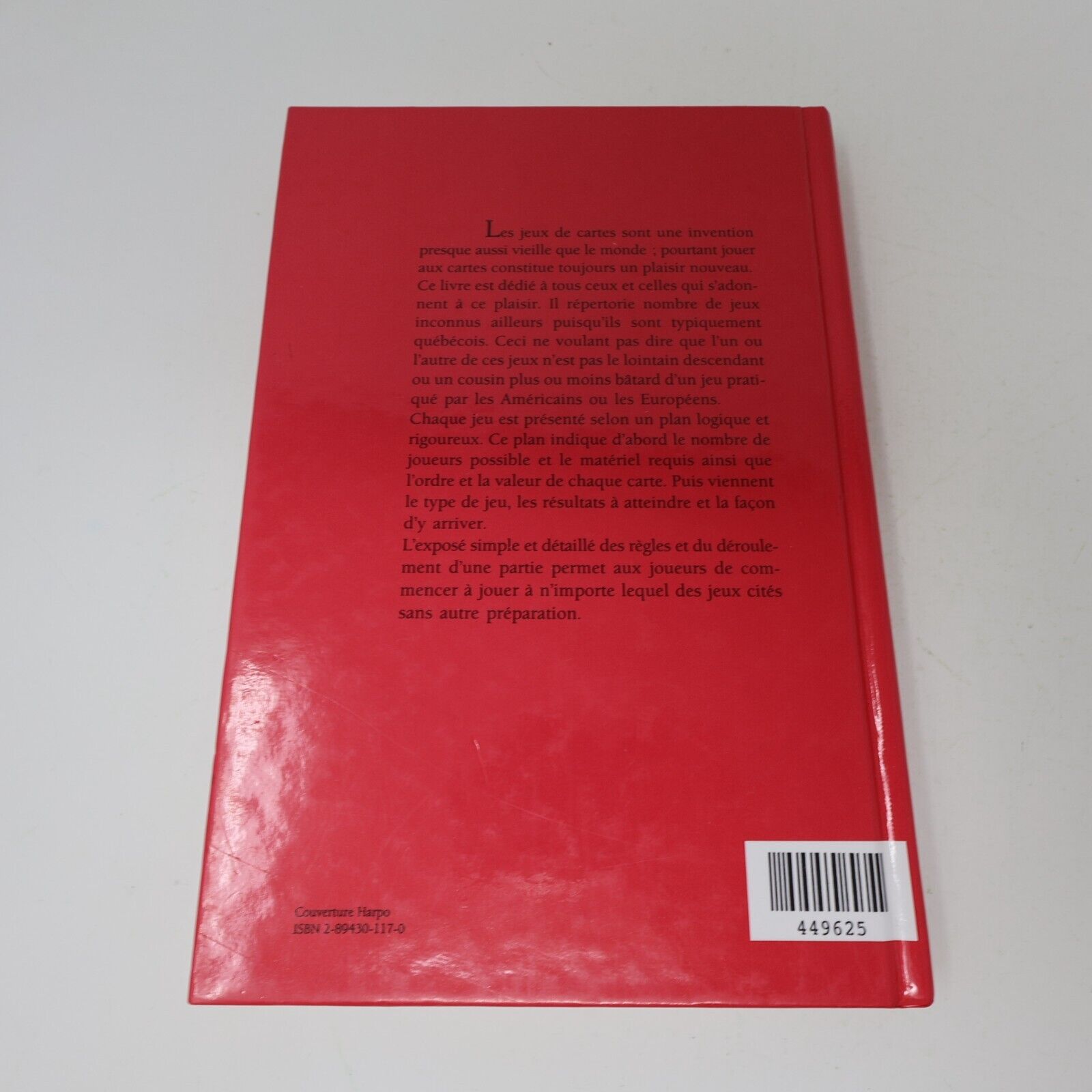 Lot 2 Livres Règles des Jeux de Cartes et des Patiences #1-2 Québec Loisirs HC