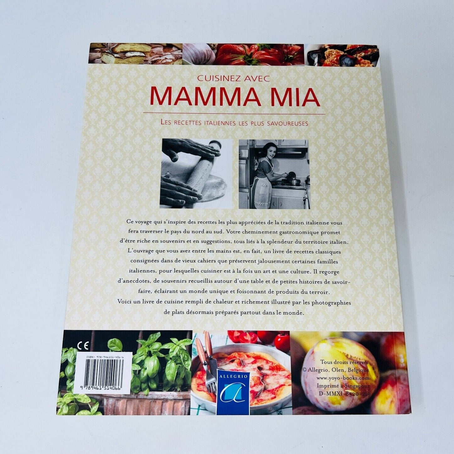 2011 Cuisinez avec Mamma Mia Livre de Recettes Italiennes Cuisine en Français