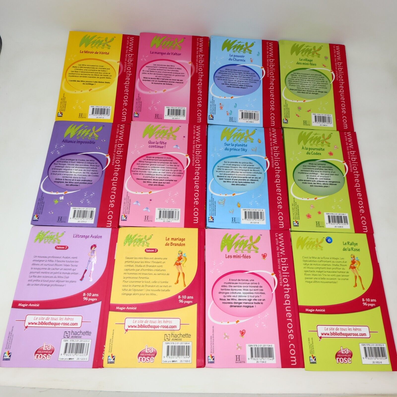 Winx Club La Bibliothèque Rose Enfants Ados Fées Lot 40 Livres Français French