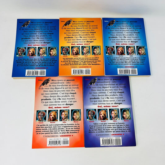 5x Animorphs en Français/French de K. A. Applegate Lot Ennemi/Piège/Solution 90s