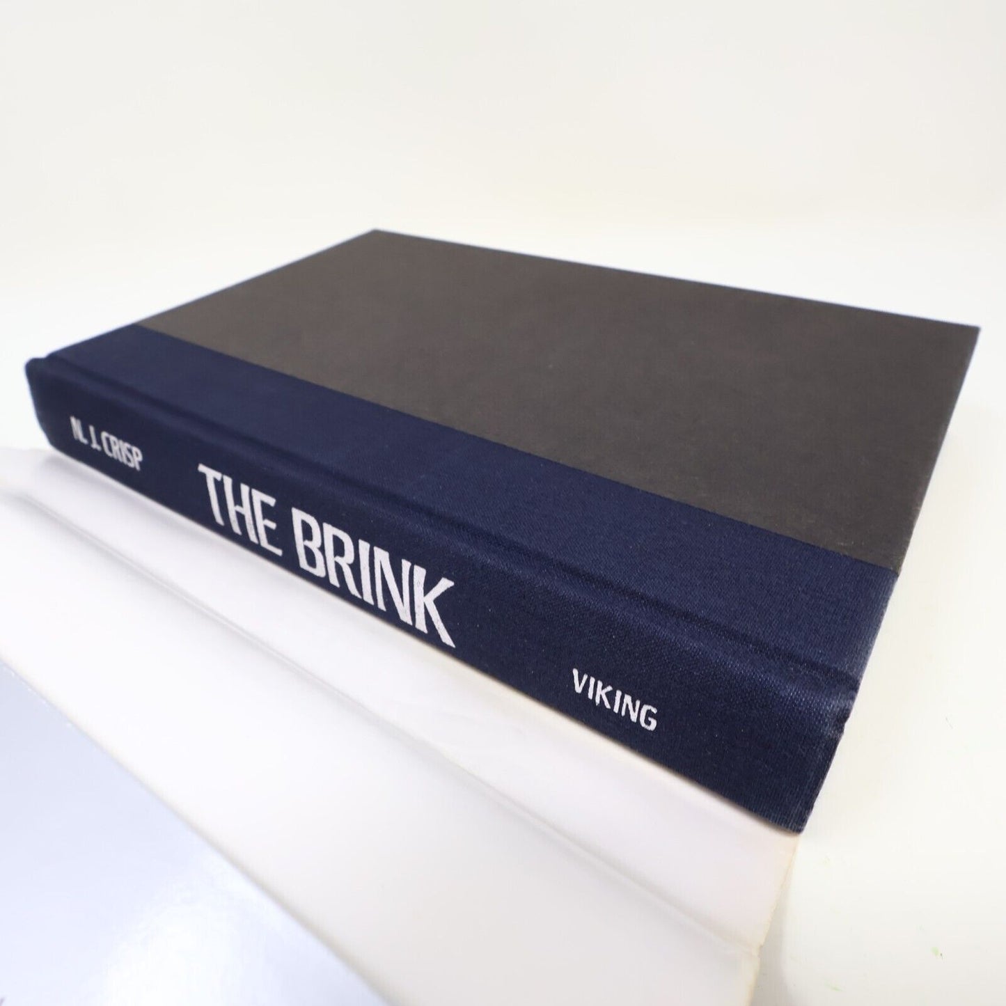 1982 The Brink N. J. Crisp Espionage Spy Thriller Viking Hardcover Book 80s HC
