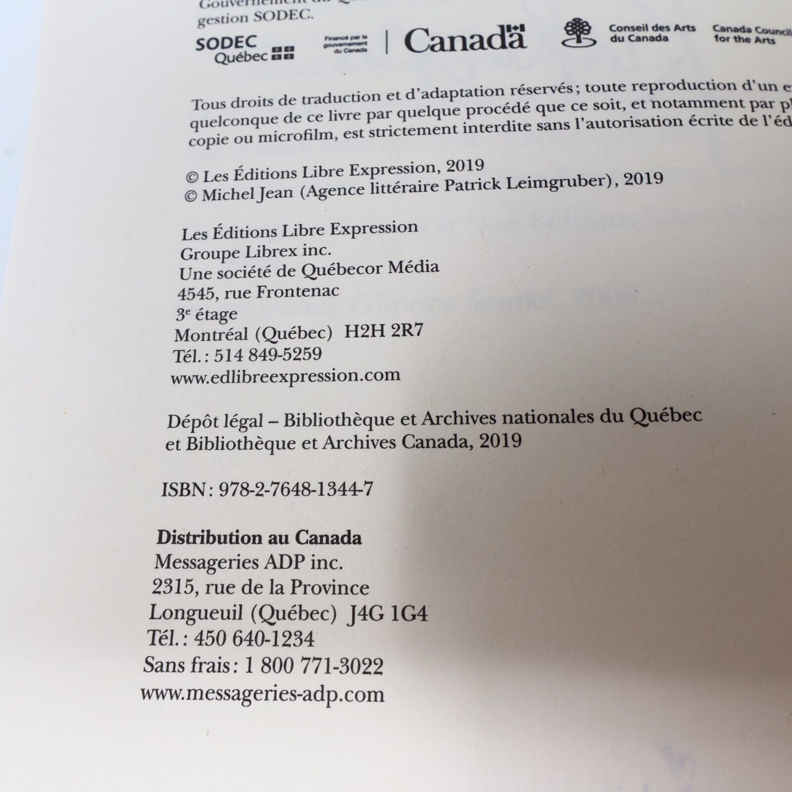 2019 Kukum Michel Jean Littérature Québécoise Roman Libre Expression Français PB