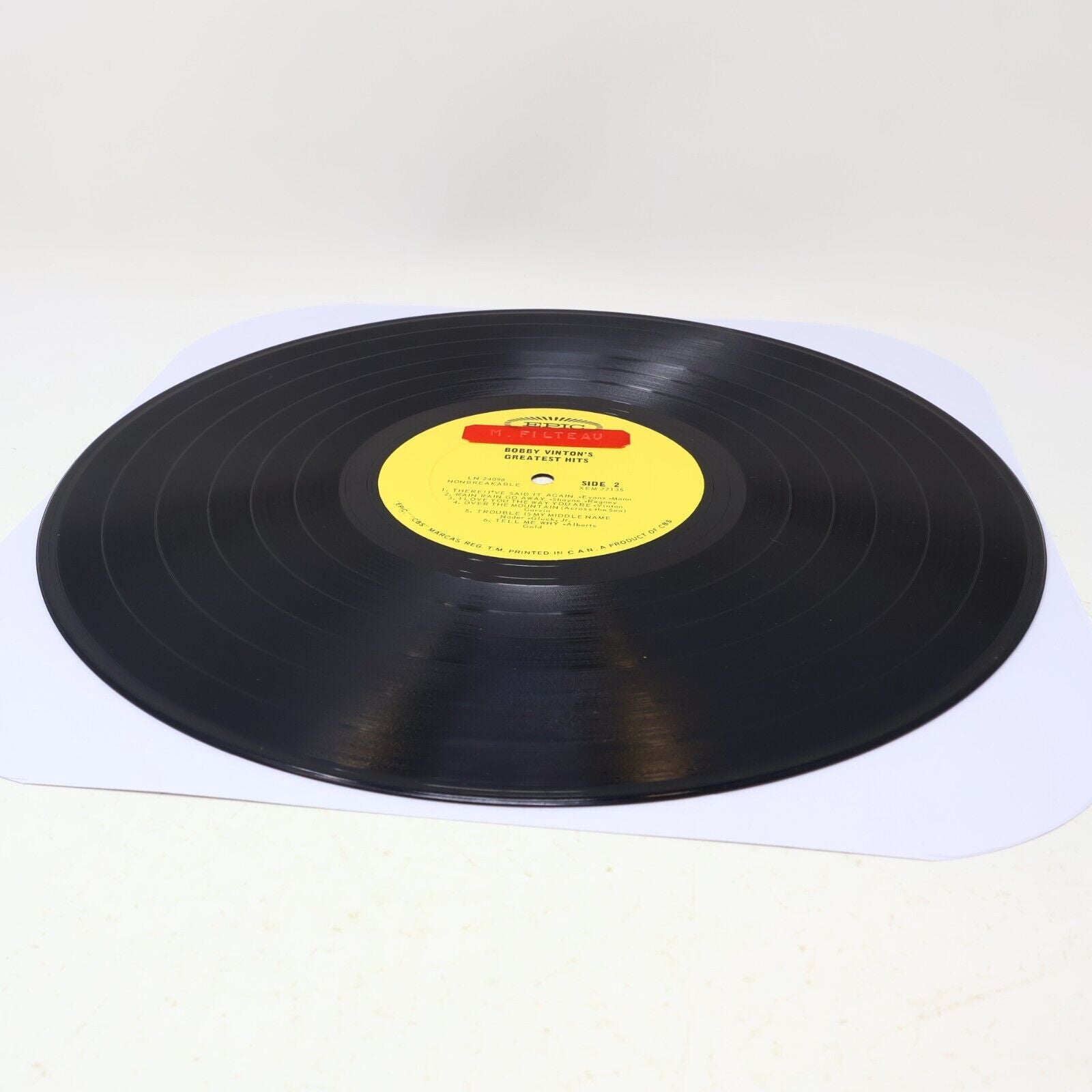 Bobby Vinton's Greatest Hits LP Record Vinyl 1964 Mono Epic LN 24098 Canada 60s
