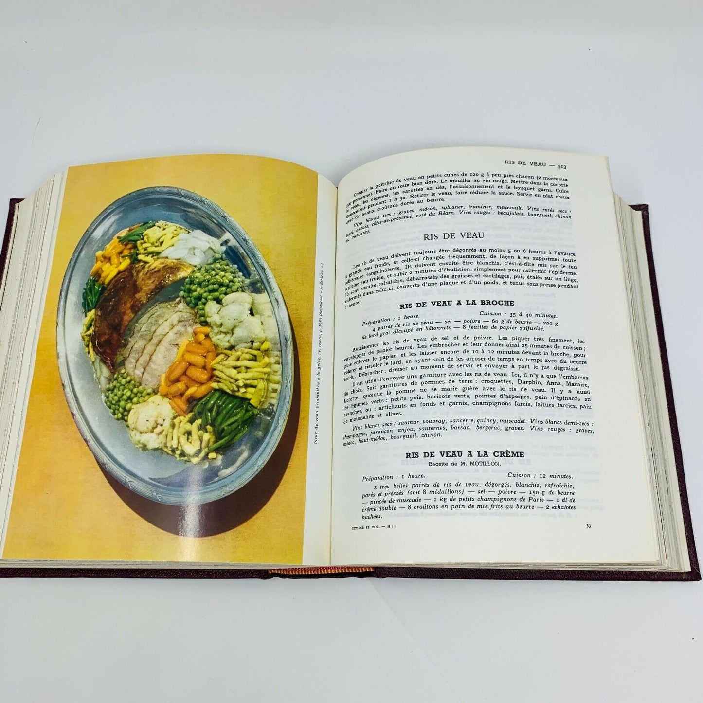 1953 Curnonsky Cuisine et Vins de France Larousse Livre de Recettes Cookbook