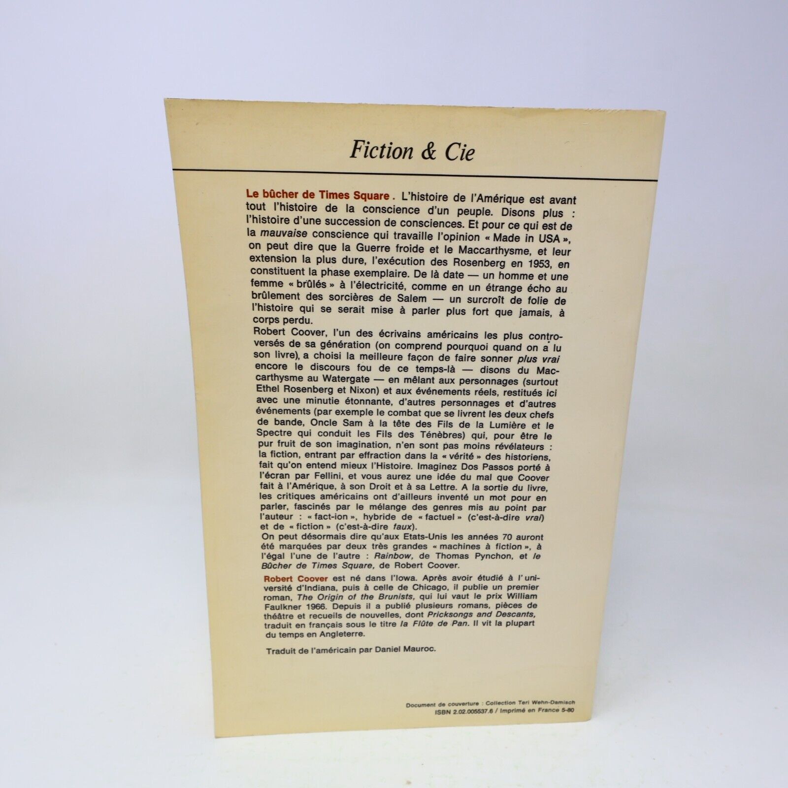 1980 Le Bûcher de Times Square Robert Coover Littérature Américaine Seuil Livre