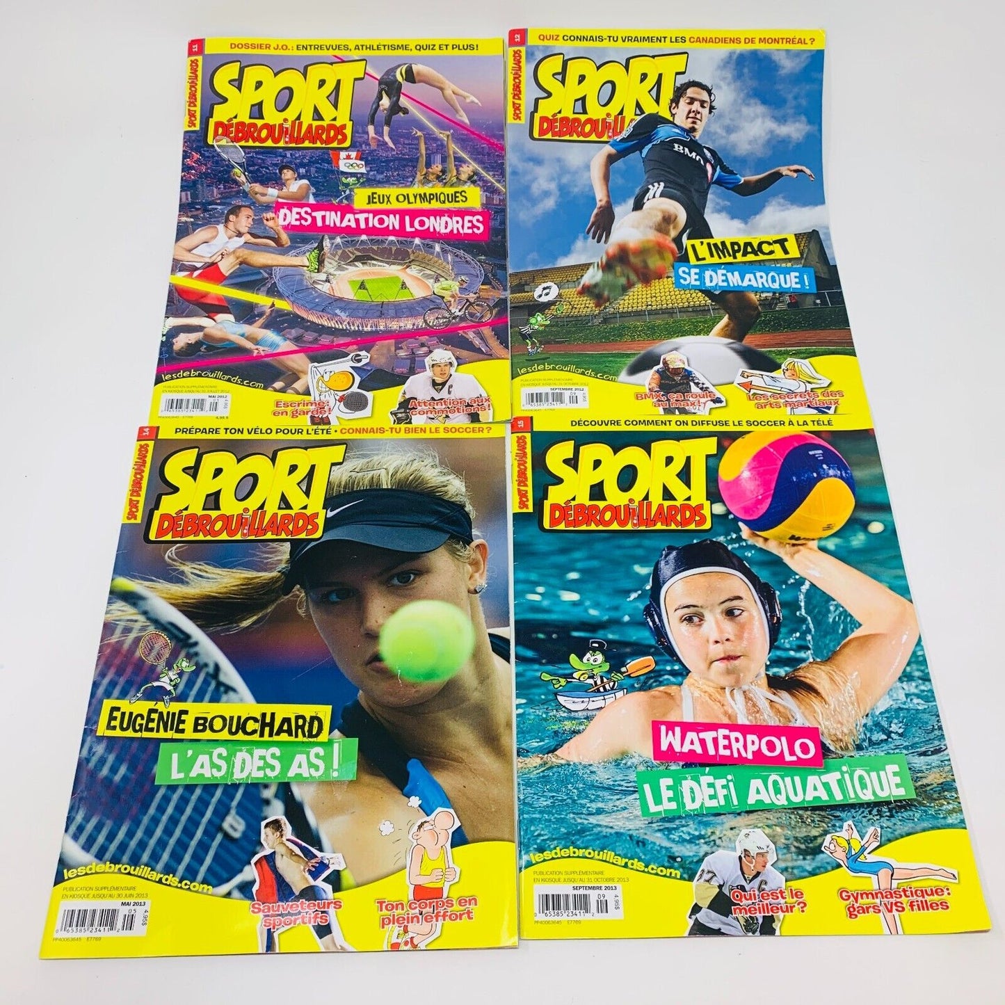 Sport Débrouillards 12 Magazines Enfants Français 2012-16 Années Incomplètes Lot