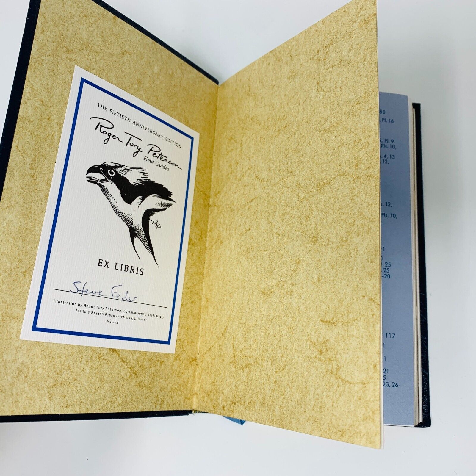 1987 Hawks Roger Tory Peterson Field Guide Collector's Ed Leather Bound Clark