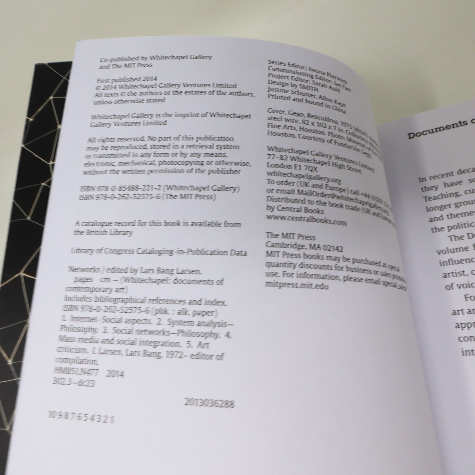 2014 Networks Documents of Contemporary Art Lars Bang Larsen The Mit Press PB