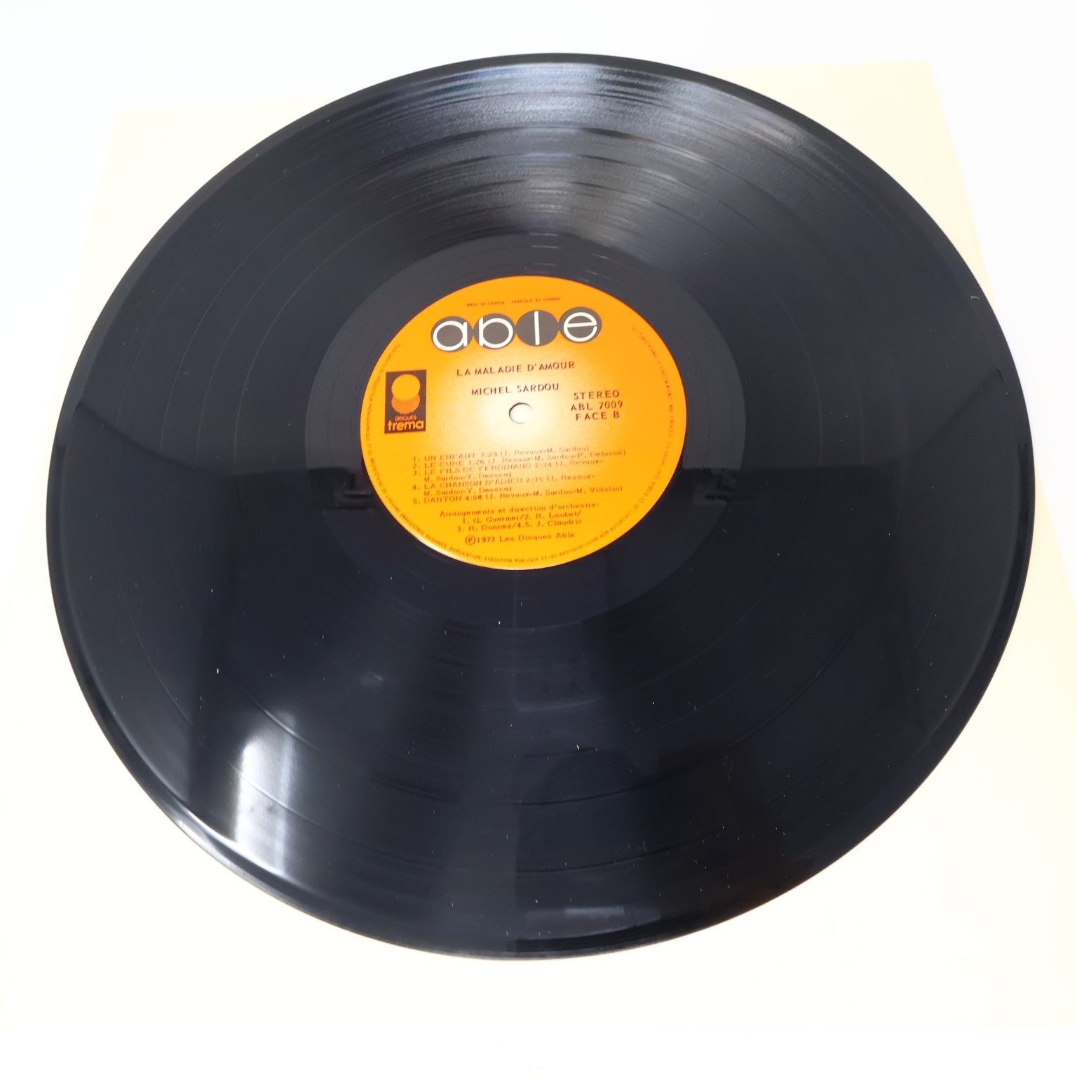 Michel Sardou La Maladie D'Amour LP Record 1973 Disques Able French Pop ABL-7009