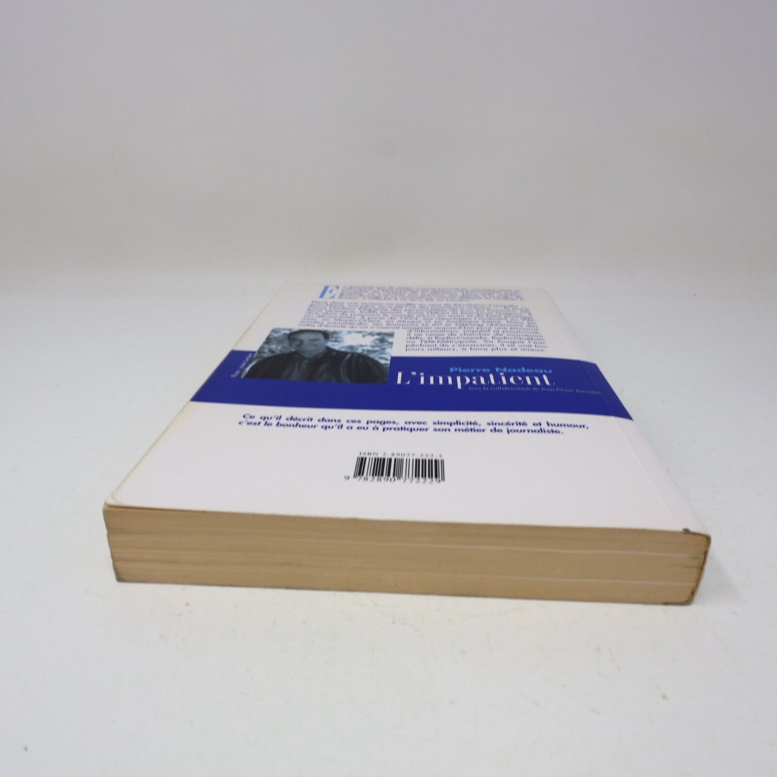 2001 L'Impatient Pierre Nadeau Biographie Québec Flammarion Français Paperback