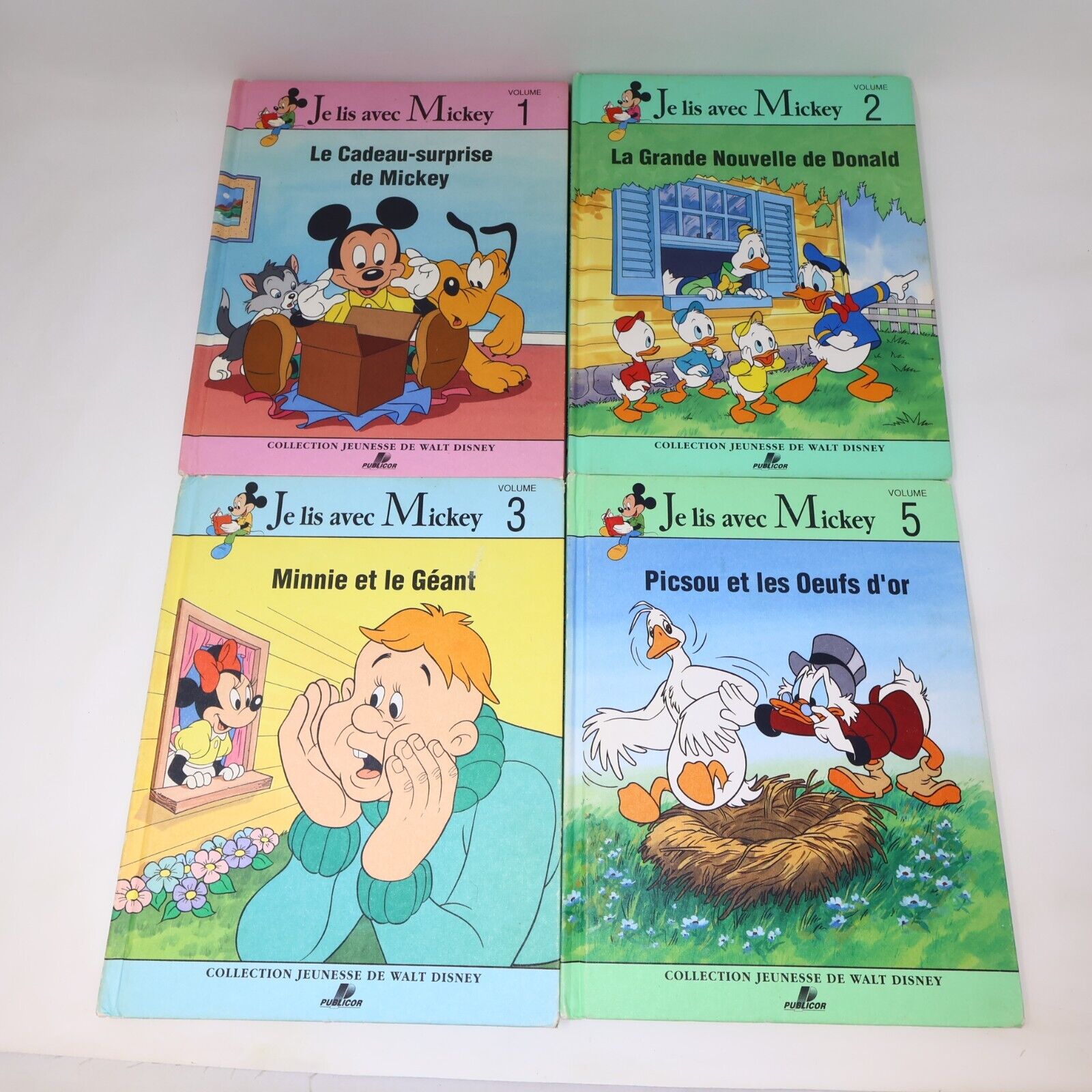 Lot 12 Livres Je Lis avec Mickey Walt Disney Publicor Jeunes Enfants Français HC