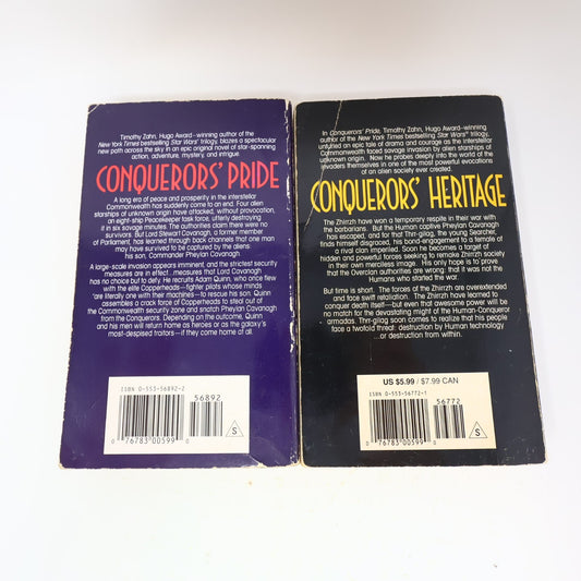 Conquerors' Heritage/Pride 2 Books Lot Timothy Zahn Spectra Science-Fiction 90s