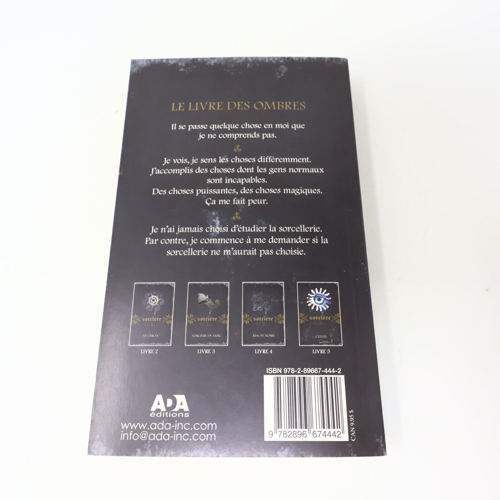 2010 Le Livre des Ombres Cate Tiernan Sorcière #1 Sweep Ada Français Paperback