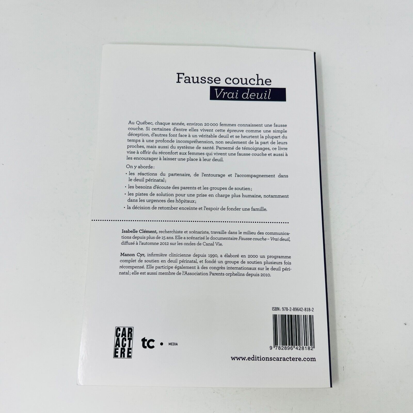 2013 Fausse Couche Vrai Deuil Clément/Cyr Psychologie Conseils Français Livre PB