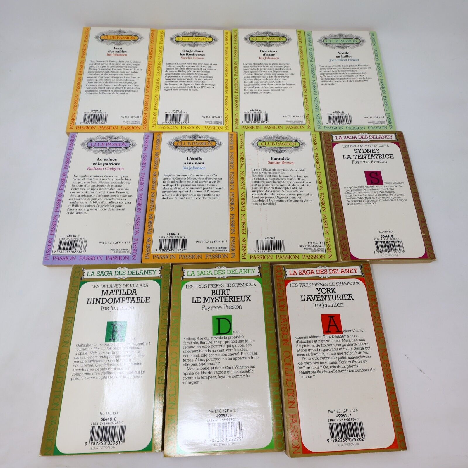 Collection Passion Club Femme Romance Vintage 1980s-90s Lot 61 Livres Français