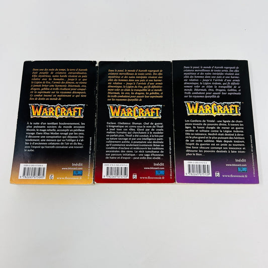 Warcraft Lot 3 Livres Le Jour du Dragon/Chef de Rébellion Français Fleuve Noir