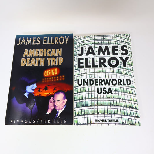 James Ellroy Lot 2 Livres American Death Trip/Underwold Usa Français French PB