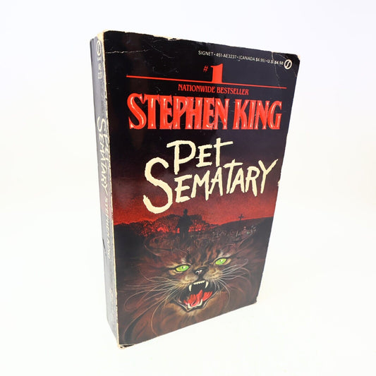 1984 Pet Sematary Stephen King Horror 2nd Print Signet Paperback Book 80s PB