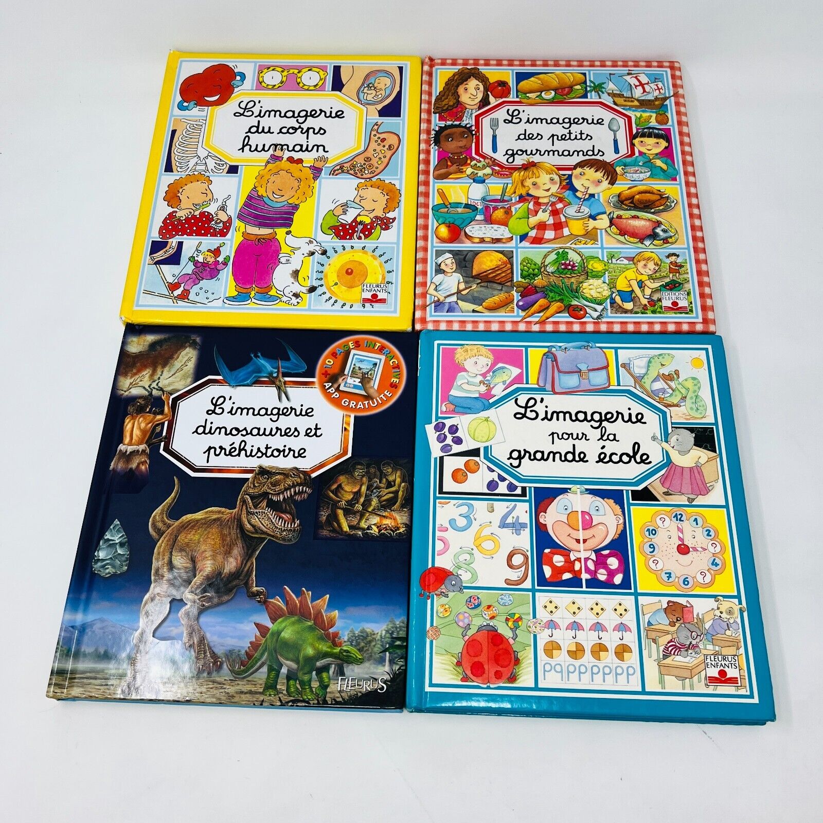 10x L'Imagerie Fleurus Lot Livres Enfants Français École Dinosaures Corps Humain