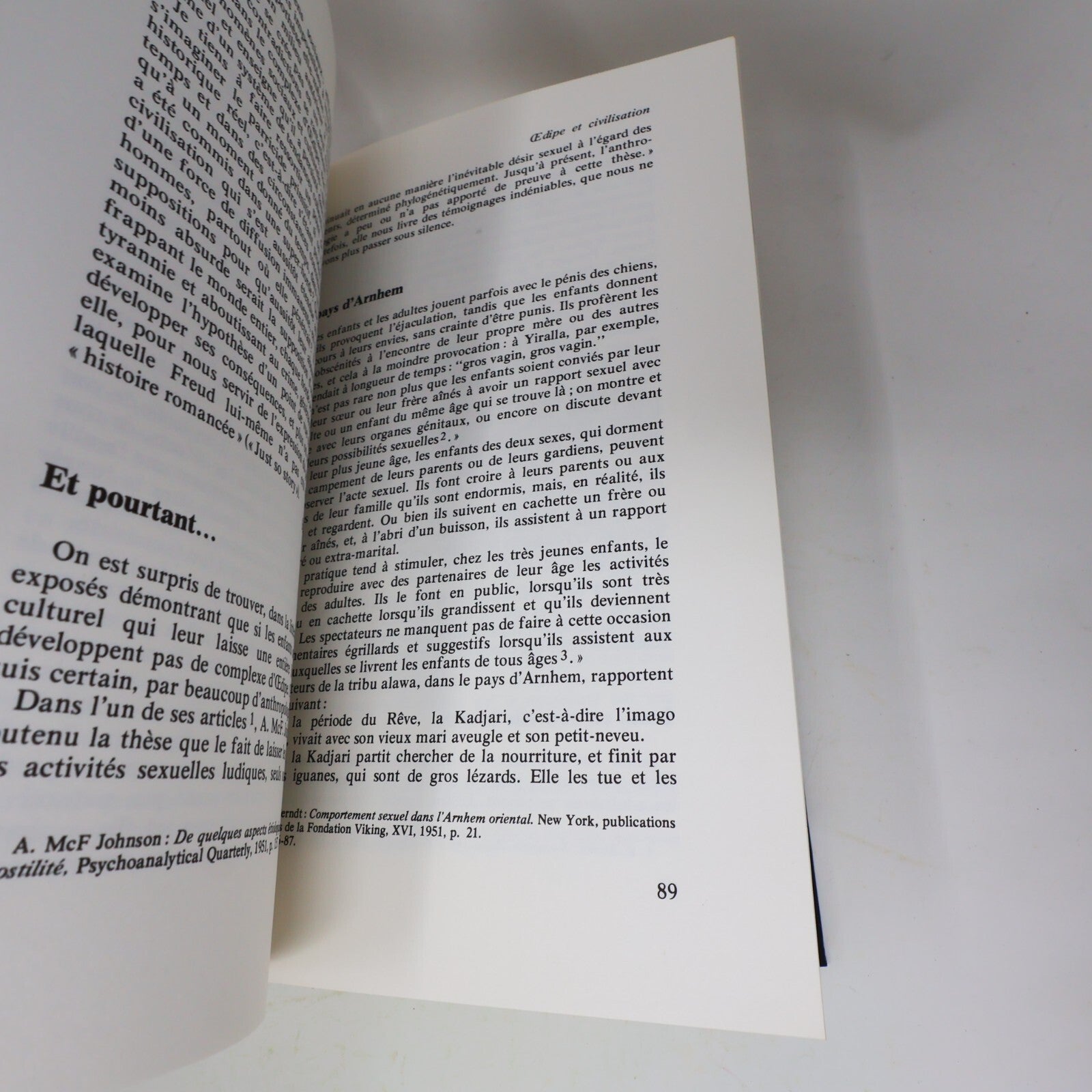 Les Grandes Découvertes de la Psychanalyse L'Œdipe un Complexe Universel 1978 HC
